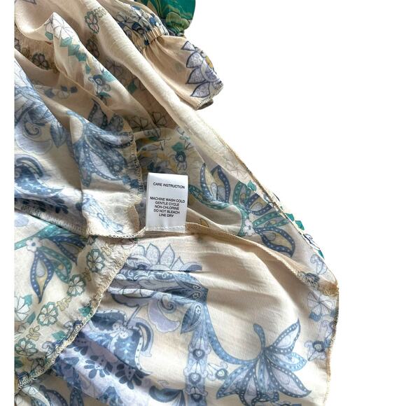 Super Natural by Secret Mission Rose Dress NWOT Boho Floral Mini S Beige Layered - Picture 14 of 15